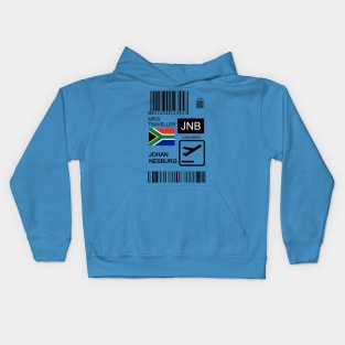 Johannesburg South Africa travel ticket Kids Hoodie